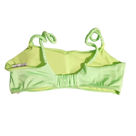 NEW‎ Peixoto Karol Stretch Ruched Bikini Swim Top in Lime Glow, Size XL - Picture 5 of 12